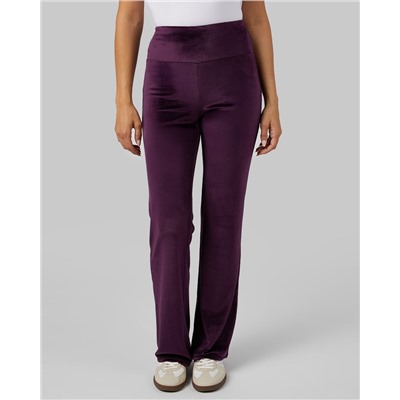WOMEN'S HIGH-WAIST SOFT VELOUR FLARE PANT