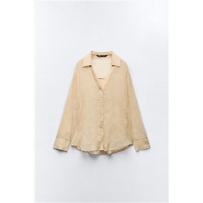 SEMI-SHEER EMBROIDERED SHIRT