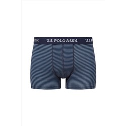 U.S. Polo Assn. Erkek Çok Renkli Çizgili & Düz Likralı Pamuklu Modal 3'lü Paket Boxer AR.8.0.U5R.1.İ5