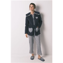 Bata midi borreguito Smiley azul