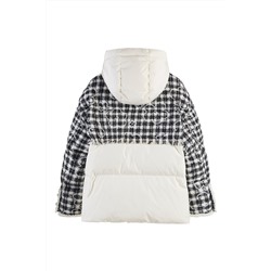 Anorak con capucha Negro y blanco