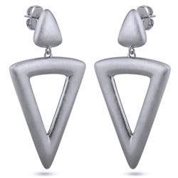 Серьги (покрытие сатиновый родий)