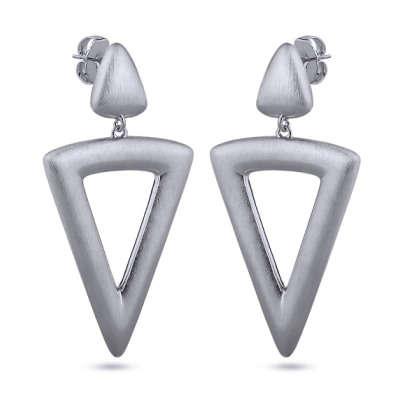 Серьги (покрытие сатиновый родий)