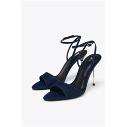 HIGH-HEELED DENIM SANDALS