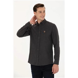 Erkek Siyah Uzun Kollu Basic Gömlek