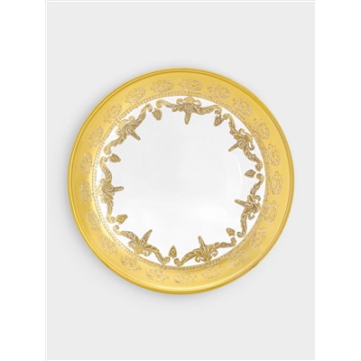 Тарелка для хлеба, 14,5 см, 4 шт, стекло, золотистая, Versailles