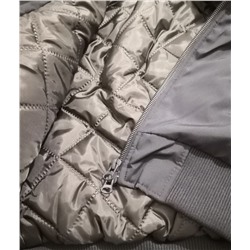 Мужская зимняя стеганая куртка с хлопковой подкладкой на двойной молнии