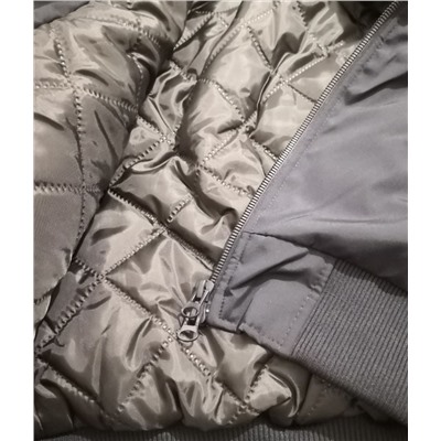 Мужская зимняя стеганая куртка с хлопковой подкладкой на двойной молнии