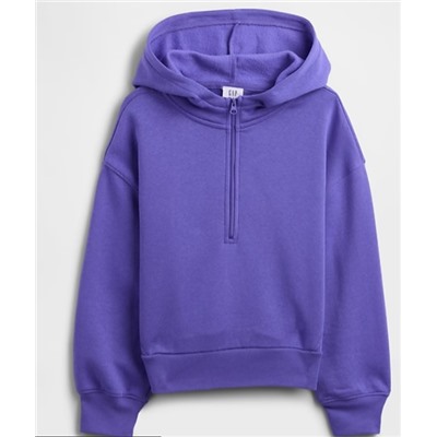 Kids Relaxed Half-Zip Fleece Hoodie