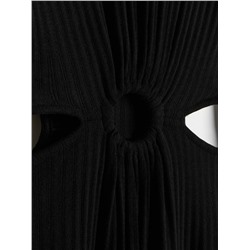 Strickkleid mit Gestreifter Struktur