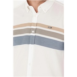 Erkek Krem Uzun Kollu Gömlek