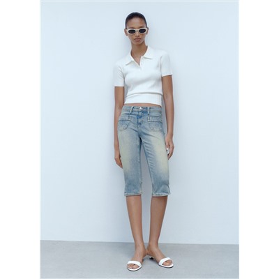 Jeans capri bolsillos