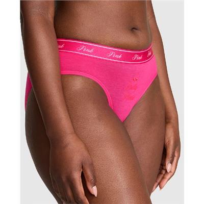 PINK Logo Cotton Hiphugger Panty
