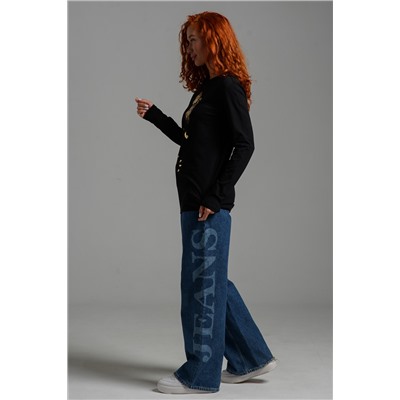 8544 Футболка с длинным рукавом женская (фольга)