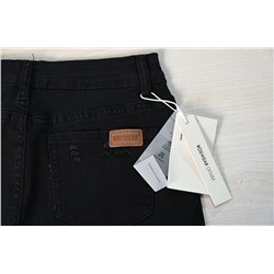 Женские джинсы-клеш с рваными краями