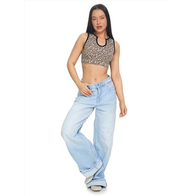 Кроп топ майка трикотажная хлопок