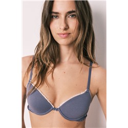 Sujetador clásico algodón azul BEAUTIFUL