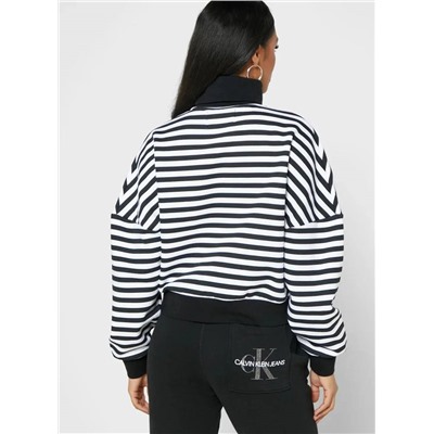 Женская свободная теплая толстовка с высоким воротником СК