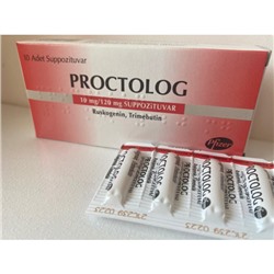 PROCTOLOG 10 SUPOZITUAR (ruscotenin + trimebutin) свечи