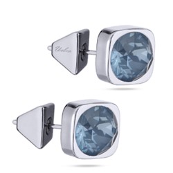 Пусеты Теннис (кристаллы SW байкальский лед 8мм; покрытие родий), Есть комплект