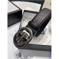 Мужской кожаный ремень GUCC*I  Экспорт в Японию Высокотехнологичное гальваническое покрытие пряжки  Оригинальная упаковка