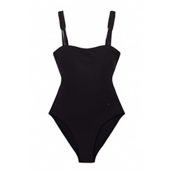 Bañador moldeador escote recto negro