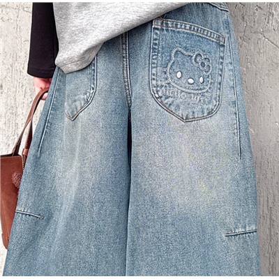 Утепленные джинсы для девочек на флисе