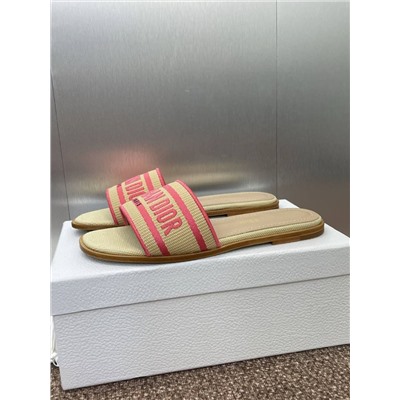 Женские шлепки на плоской подошве 4 цвета ДИО*Р