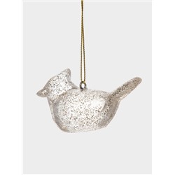 Игрушка елочная, 6 см, акрил, шампань, Птица, New year