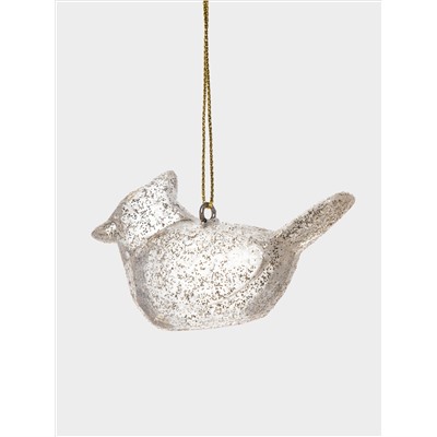 Игрушка елочная, 6 см, акрил, шампань, Птица, New year