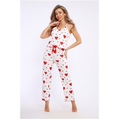 Пижама женская с брюками и топом 5734