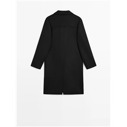 Abrigo largo mezcla lana