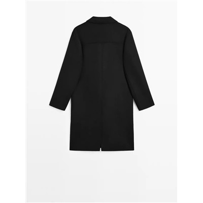 Abrigo largo mezcla lana