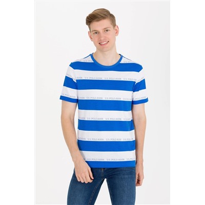 Erkek Saks Bisiklet Yaka Tişört