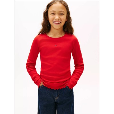 Kids' Long-Sleeve Ribbed Top