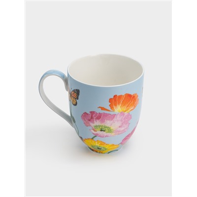 Кружка, 400 мл, с подставкой, Маки