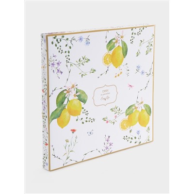 Блюдо, 30х21,5 см, фарфор P, овальное, белое, Цветы и лимоны, Fleurs et Citrons