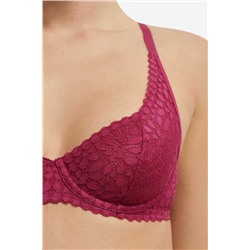 Sujetador con aro de encaje floral