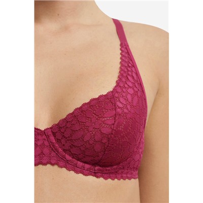 Sujetador con aro de encaje floral