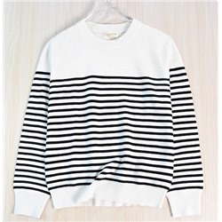Мужской элегантный шерстяной свитер в полоску  АЙСИК*Л