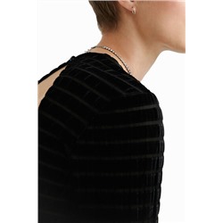 Body slim rayas aterciopelado