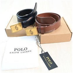 Мужской кожаный модный ремень с металлической пряжкой RALPH LAURE*N