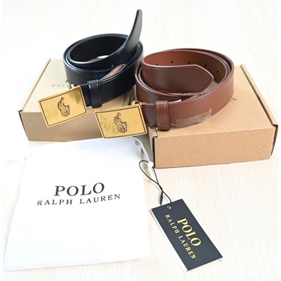 Мужской кожаный модный ремень с металлической пряжкой RALPH LAURE*N