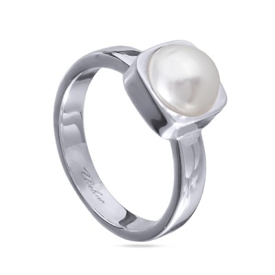 Кольцо Теннис (Майорка белая 8мм; покрытие родий), Есть комплект