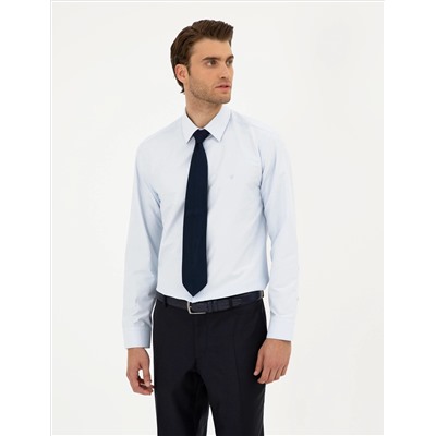 Açık Mavi Regular Fit Uzun Kollu Basic Gömlek