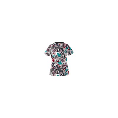 UA Swirling Flowers Granite Print Scrub Top