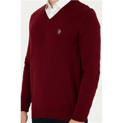 Erkek Bordo Basic Kazak