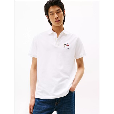 Regular Fit Nautical Flag Polo