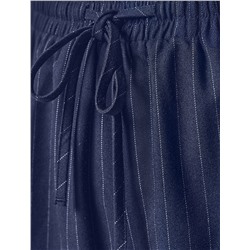 Брюки свободного кроя из костюмной ткани