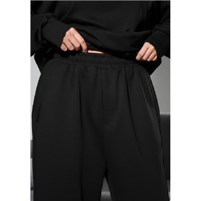 Женский трикотажный костюм с широкими брюками и кофтой 405